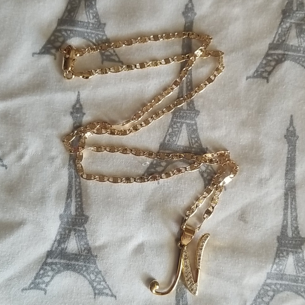 Necklace with letter N Charm